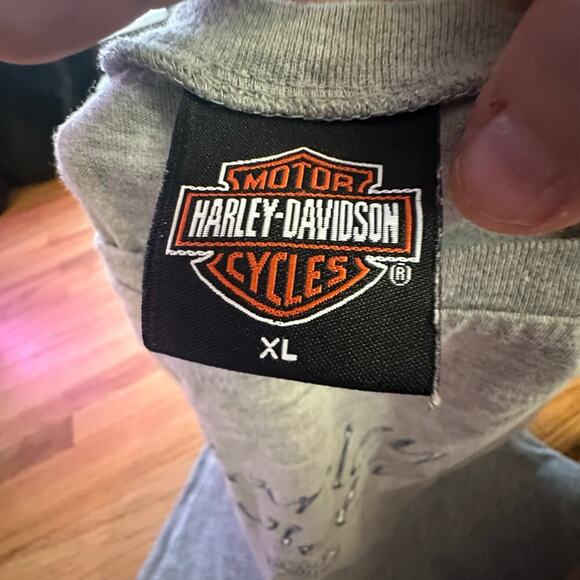 HARLEY DAVIDSON x Women's Grey Baby Doll Tee l SIZE XL - Picture 6 of 8